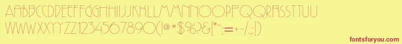 Reprizac Font – Red Fonts on Yellow Background