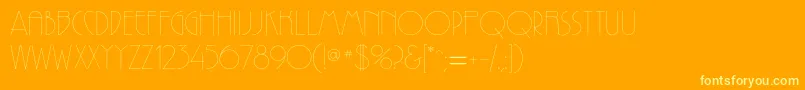 Reprizac Font – Yellow Fonts on Orange Background