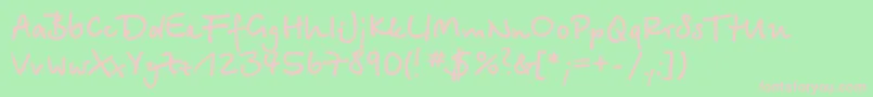 フォントBts55C – 緑の背景にピンクのフォント