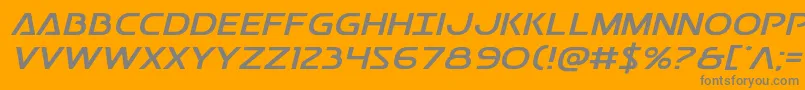 Postmasterexpand-Schriftart – Graue Schriften auf orangefarbenem Hintergrund