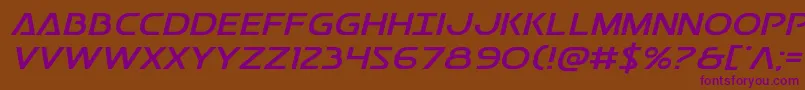 Postmasterexpand Font – Purple Fonts on Brown Background