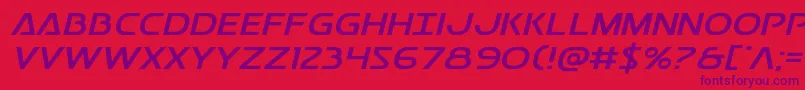 Postmasterexpand Font – Purple Fonts on Red Background