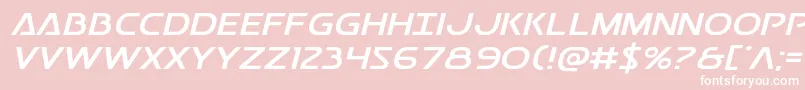 Postmasterexpand-Schriftart – Weiße Schriften auf rosa Hintergrund