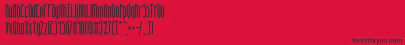 Overhead Font – Black Fonts on Red Background