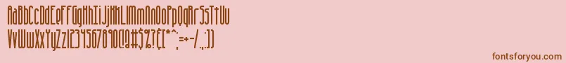 Overhead Font – Brown Fonts on Pink Background