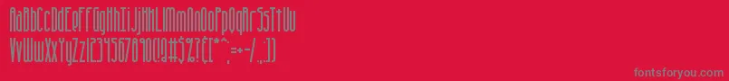 Fonte Overhead – fontes cinzas em um fundo vermelho
