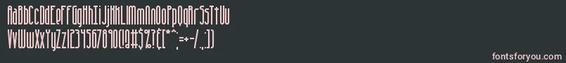 Overhead Font – Pink Fonts on Black Background