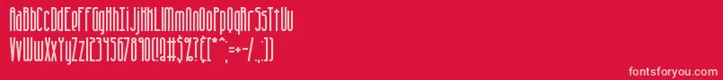 Police Overhead – polices roses sur fond rouge
