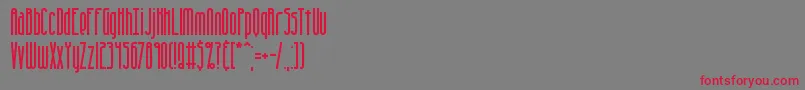 Overhead-Schriftart – Rote Schriften auf grauem Hintergrund