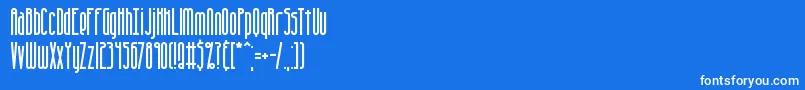 Fonte Overhead – fontes brancas em um fundo azul