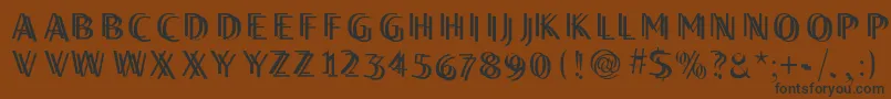 Twilightcaps Font – Black Fonts on Brown Background