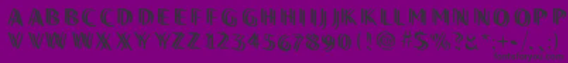Twilightcaps Font – Black Fonts on Purple Background