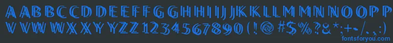 Twilightcaps Font – Blue Fonts on Black Background