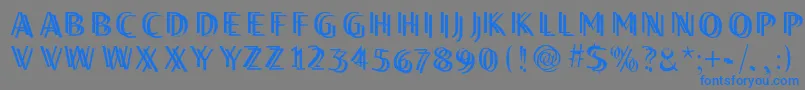 Twilightcaps Font – Blue Fonts on Gray Background