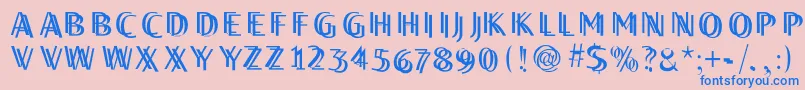 Twilightcaps Font – Blue Fonts on Pink Background