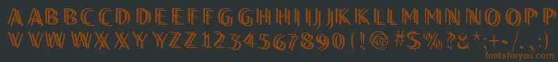 Twilightcaps Font – Brown Fonts on Black Background
