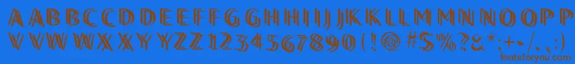 Twilightcaps Font – Brown Fonts on Blue Background