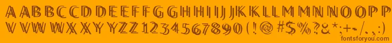 Twilightcaps Font – Brown Fonts on Orange Background