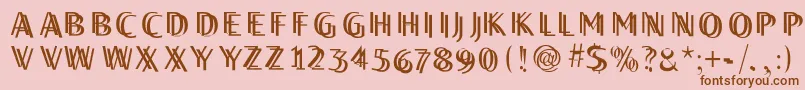 Twilightcaps Font – Brown Fonts on Pink Background