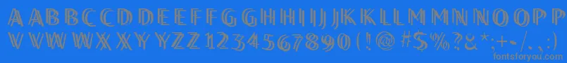 Twilightcaps Font – Gray Fonts on Blue Background