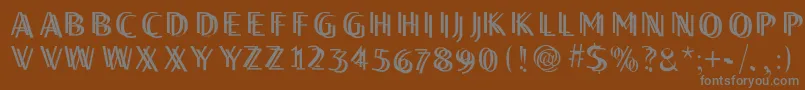 Twilightcaps Font – Gray Fonts on Brown Background
