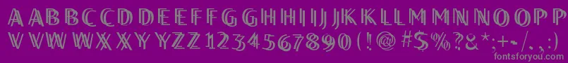 Twilightcaps Font – Gray Fonts on Purple Background