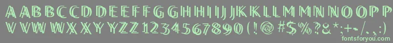 Twilightcaps Font – Green Fonts on Gray Background