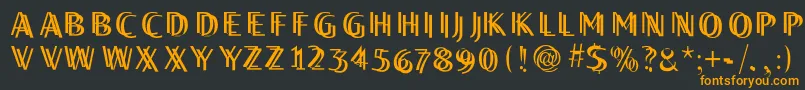 Twilightcaps Font – Orange Fonts on Black Background