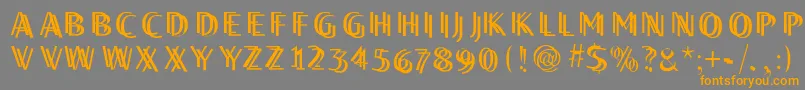 Twilightcaps Font – Orange Fonts on Gray Background