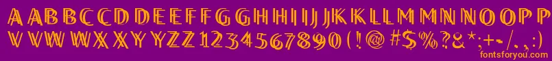 Twilightcaps Font – Orange Fonts on Purple Background