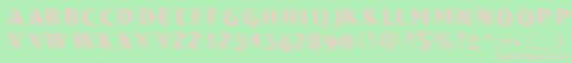 Twilightcaps Font – Pink Fonts on Green Background