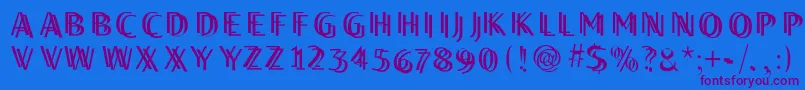 Twilightcaps Font – Purple Fonts on Blue Background
