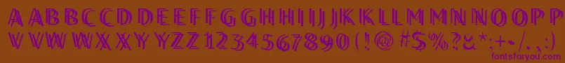 Twilightcaps Font – Purple Fonts on Brown Background