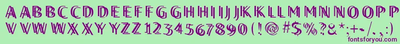 Twilightcaps Font – Purple Fonts on Green Background