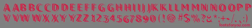 Twilightcaps Font – Red Fonts on Gray Background