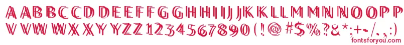 Twilightcaps Font – Red Fonts on White Background