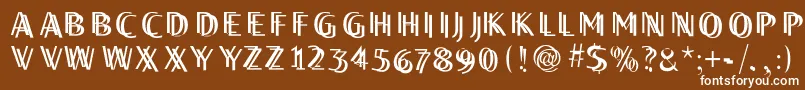 Twilightcaps Font – White Fonts on Brown Background