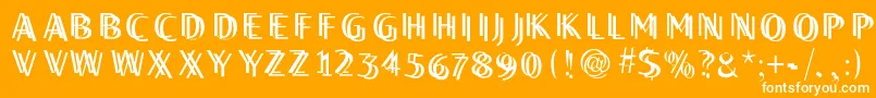 Twilightcaps Font – White Fonts on Orange Background