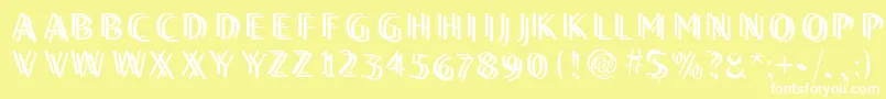 Twilightcaps Font – White Fonts on Yellow Background