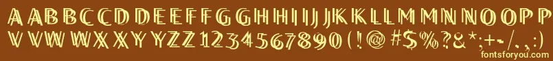 Twilightcaps Font – Yellow Fonts on Brown Background