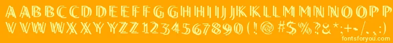 Twilightcaps Font – Yellow Fonts on Orange Background
