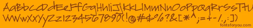 Police Sydfonts – polices brunes sur fond orange