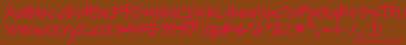 Sydfonts Font – Red Fonts on Brown Background