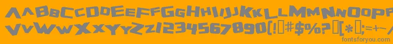 ZeroGravityExtendedBold Font – Gray Fonts on Orange Background