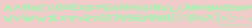 ZeroGravityExtendedBold Font – Green Fonts on Pink Background