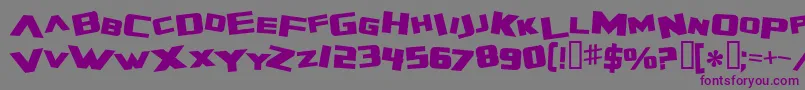 ZeroGravityExtendedBold Font – Purple Fonts on Gray Background