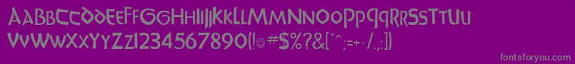 UncialsRegular Font – Gray Fonts on Purple Background