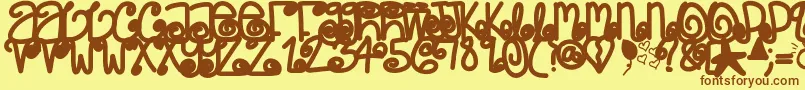 Poeticjustice Font – Brown Fonts on Yellow Background