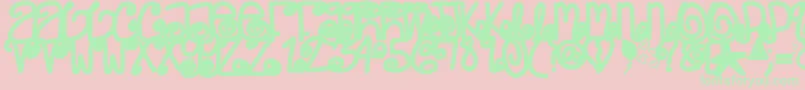 Poeticjustice Font – Green Fonts on Pink Background