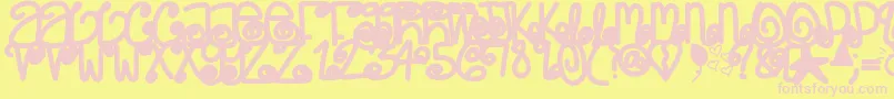 Poeticjustice Font – Pink Fonts on Yellow Background